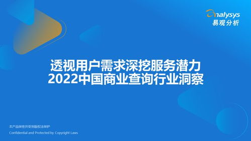 透視用戶需求深挖服務(wù)潛力 2022中國商業(yè)查詢行業(yè)洞察